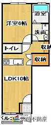 プラージュ浜田町 1LDKの間取図画像