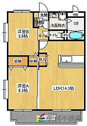 間取図画像 2LDK