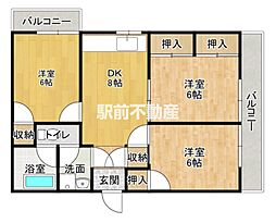 増田ビル 3DKの間取図画像