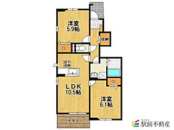 間取図画像 2LDK