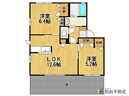 間取図画像 2LDK