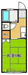 コーポ森永 1Kの間取図画像