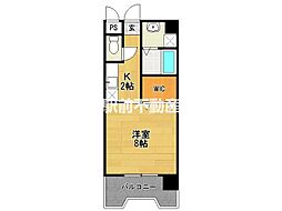 ARK鳥栖 1Kの間取図画像