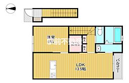 モンヴィラージュ鳥栖 1LDKの間取図画像