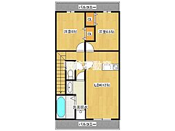 仮)鳥栖市山浦AP 2LDKの間取図画像