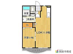 パークマンション旭駅前2 1LDKの間取図画像