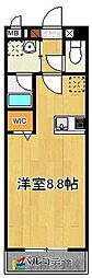 エルモソピソ 1Kの間取図画像