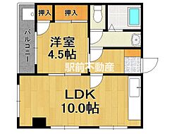IT鳥栖ビル 6階1LDKの間取り