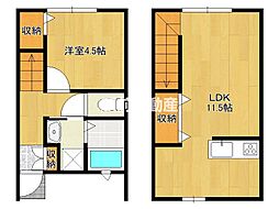 CREDO基山III 1階1LDKの間取り