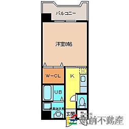 ARK鳥栖 1Kの間取図画像