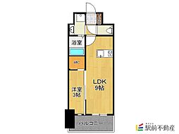 ライフフィールド二日市駅前 1LDKの間取図画像