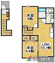 サンタ・フェB 201 ｜ 福岡県うきは市吉井町1002-42（賃貸アパート2LDK・2階・50.27㎡） その2