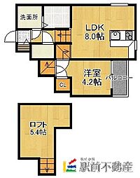 アルヴィータ基山I 1階1LDKの間取り