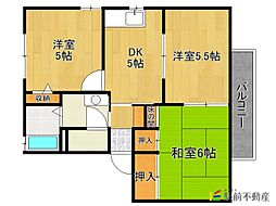 エクレールC 3DKの間取図画像