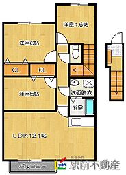 フランブルー1 3LDKの間取図画像