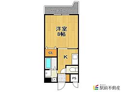 ARK鳥栖 1Kの間取図画像