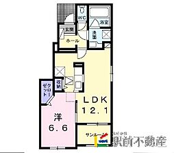 ルタンヒロ 1LDKの間取図画像
