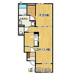 アウローラ雅2 1LDKの間取図画像