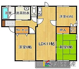 エランドール 3LDKの間取図画像
