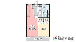 コンフォート・アイ 1LDKの間取図画像