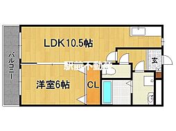 シーベル 1LDKの間取図画像