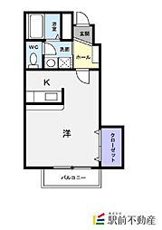 カリーノ ワンルームの間取図画像