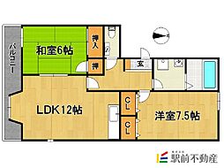 M・N・RKOKUBU 2LDKの間取図画像