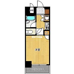 ダイナコート久留米レジックス 1Kの間取図画像