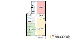 セジュール三日月B 2LDKの間取図画像