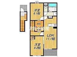 フレアルーチェ 吉野ヶ里III 2LDKの間取図画像