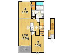 フレアルーチェ 吉野ヶ里VI 2LDKの間取図画像