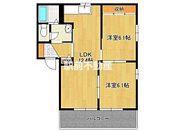 グリーンパレスSC 2LDKの間取図画像