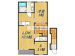 エスカレント上峰 1SLDKの間取図画像