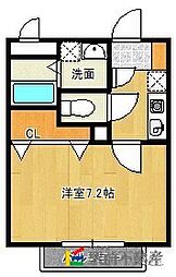 薫風館 1Kの間取図画像