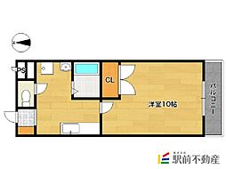 アレイ 1Kの間取図画像