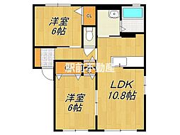 アネックスポラリスA 2LDKの間取図画像