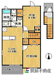 ペルセウス2 2LDKの間取図画像