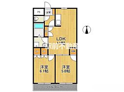間取図画像 2LDK