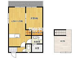 ネクストライフ八女2 1LDKの間取図画像