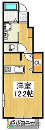 ルート3&カーサ2 1Kの間取図画像