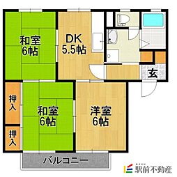 間取図画像 3DK