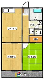 メゾンスイトピー 2DKの間取図画像