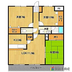 ラミューズ21 3LDKの間取図画像