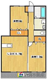レジェンド希2 2LDKの間取図画像