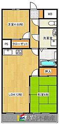 ビックベアー1 2LDKの間取図画像
