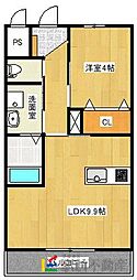 グランシェル 1LDKの間取図画像