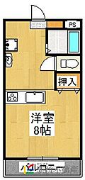 グリーンパーク湯納楚C ワンルームの間取図画像
