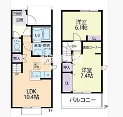 Syunヴェール 2LDKの間取図画像