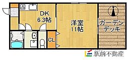 MYUNA01 1DKの間取図画像