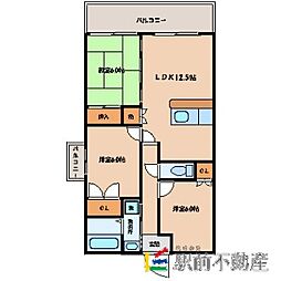 柿添京田マンション 3LDKの間取図画像